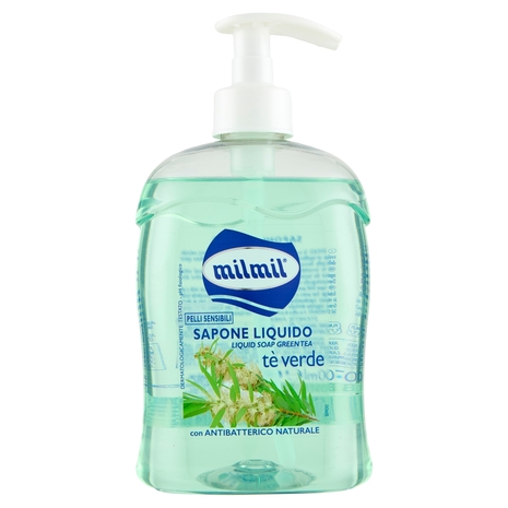 milmil Sapone Liquido tè verde Pelli Sensibili 500 ml